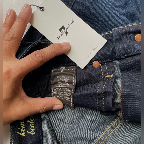 $189 WOMENS NWT 7 SEVEN FOR ALL MANKIND JEANS KIMMIE BOOT DARK BLUE SZ 23, 25 - Picture 9 of 9